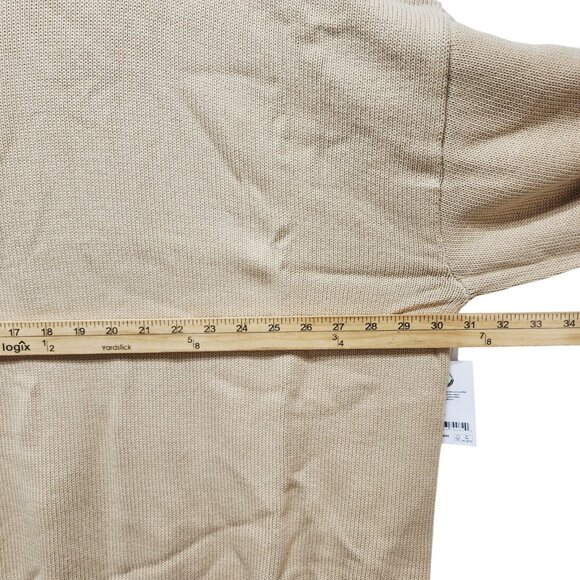 Beige Turtleneck Sweater Size 5X Womens Ribbed Knit Pullover - Picture 5 of 6
